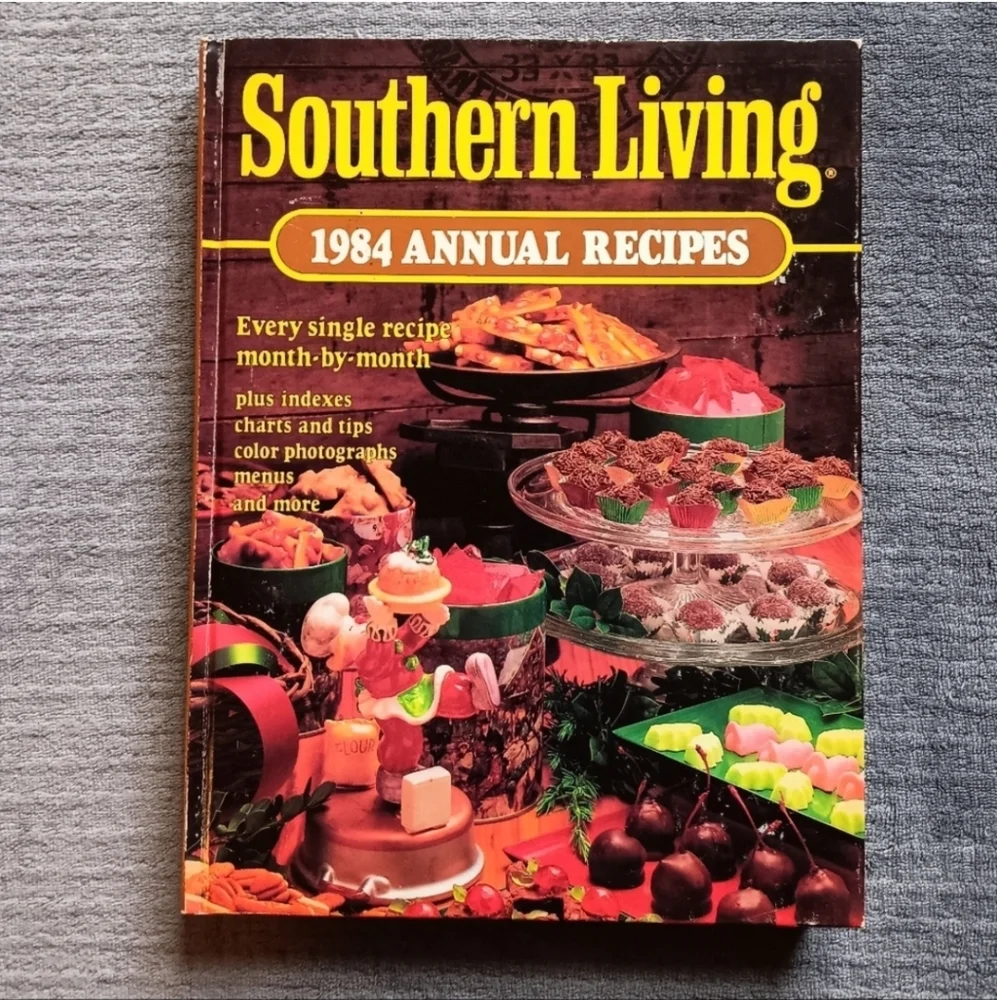 1984 Southern Living Hardcover Annual Cookbook 80s Vintage County Kitchen